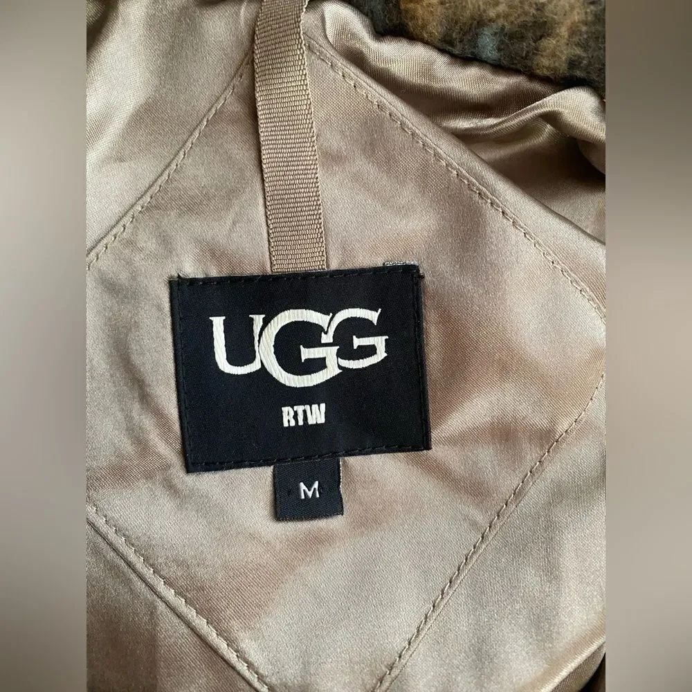 UGG Women's Hattie Long Oversized Coat Animal Print Novelty Size Médium - Picture 9 of 17